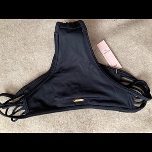 Victoria’s Secret black bikini bottoms.